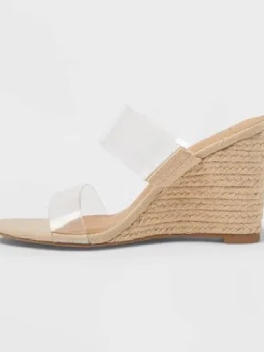 NWT A New Day Ansel Double Band Open Toe Wedge Heels